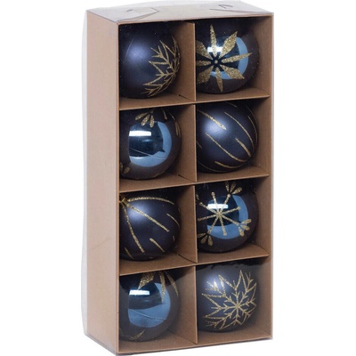 Atmosphera Sada vánočních koulí se zlatým zdobením 8 cm – Zboží Mobilmania