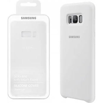 Samsung Оригинален силиконов кълъф за Samsung Galaxy S8 Plus Silicone Cover Silky and Soft-Touch finish EF-PG955TWEGWW White