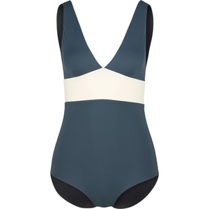MYMARINI Дамски бански костюм MYMARINI Women's Plungesuit Swimsuit - Black / Grey / White - размер XL (150-5675-0114)