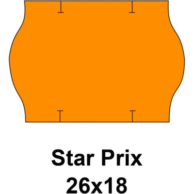 Cenovkové etikety Start Prix 26x18 oranžové