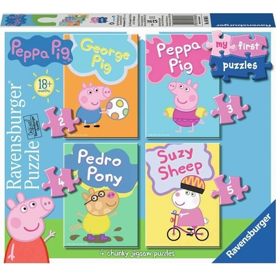 RAVENSBURGER Moje první Prasátko Peppa 4v1 2,3,4,5 dielov