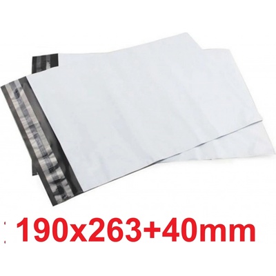 Plastová obálka transportní 190x263+40mm - bílá [1 ks]