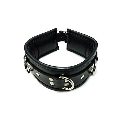 ROUGE Leather 3 D-Ring Padded Collar Black