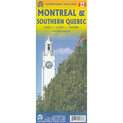 ITMB Publishing plán Montreal 1:12,5 t., Southern Quebec 1:850 t. voděodolná
