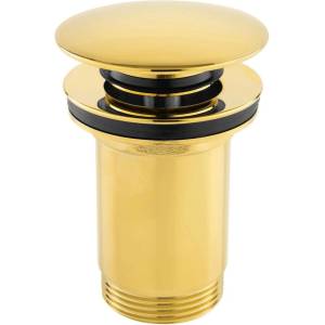 FDesign Kleome Click-Clack вентил за мивка, гланцово златист, с преливник (FD7-305-55)