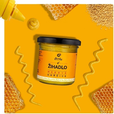 Lhotský Včelař Medové čatní chutney Žihadlo Medová hořčice 265 g