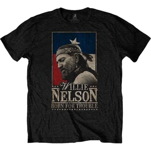 Willie Nelson Born For Trouble Тениска с къс ръкав Black 2XL (WNTS02MB05)