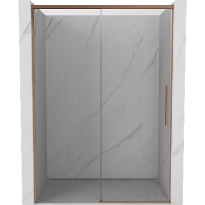 Mexen Rox плъзгащи се душ врати 160 см, прозрачни, матова мед - 8C2-160-000-65-00 (8C2-160-000-65-00)