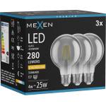 Mexen Vintis 3x LED крушка с нажежаема нишка, E27, G80, 4W, Топла светлина - 2200K, 280 lm, (L155-E27-0422-70x03)