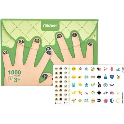 Mideer Modní výstřelky samolepky na nehty 1000 ks