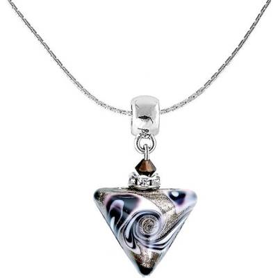Lampglas Unikátny náhrdelník cleopatra`s dream triangle s perlou NTA13