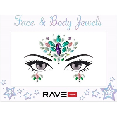 RAVE Samolepící kamínky na obličej 2.0 | Multicolor