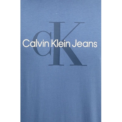 Calvin Klein Jeans Памучна тениска Calvin Klein Jeans в синьо с принт 00040EM286 (00040EM286)