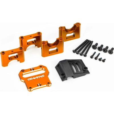Traxxas 1:8 Sledge 4WD TQi: Lôžko centrálneho diferenciálu hliníkové oranžovo eloxované