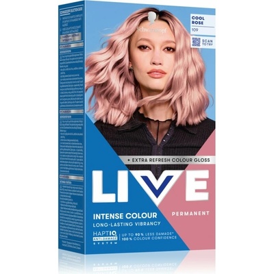 Schwarzkopf LIVE Intense Colour permanentná farba na vlasy odtieň 109 Cool Rose 1 ks