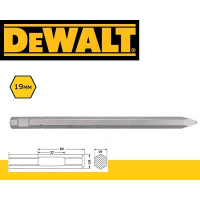 Sekáč špičatý šestihran 19mm, 400mm - DT6940 DeWalt
