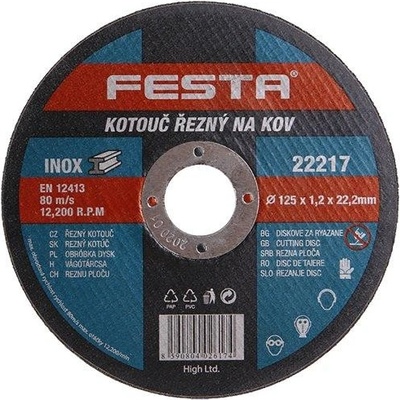 Kotouč řezný na ocel Festa 125x1,2mm 0.037 Kg NÁŘADÍ Sklad2 22217