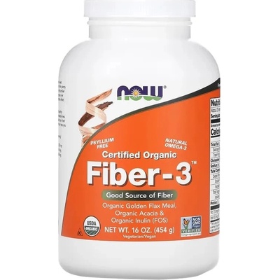 Now Foods Fiber-3 prášok z vlákniny 454 g