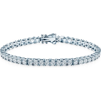 SAVICKI Тенис гривна Luminy 3, 4 мм: сребърна, моисанити