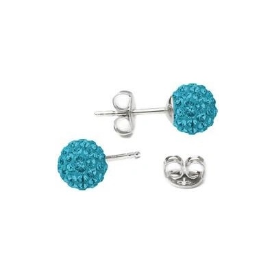 NUBIS® stříbrné kuličky Crystals from Swarovski® Blue Zircom SWAG06-BZ