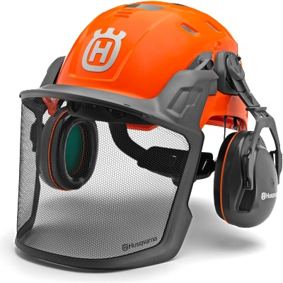 HUSQVARNA Защитна каска за работа в гората с атифони и предпазен визьор HUSQVARNA Technical (585058401)