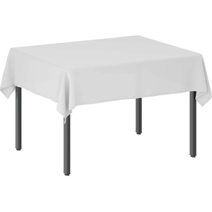 vidaXL Плат за маса Правоъгълна Бяло 140 x 160 cm Полиестер (42039860)