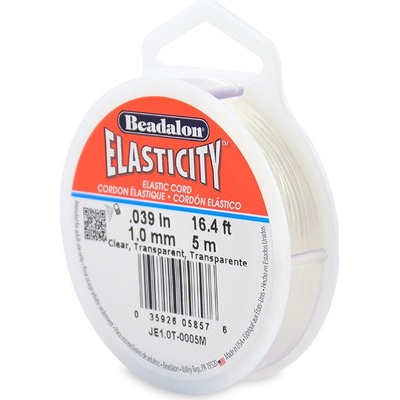 Beadalon Beadalon elastické vlákno (elastomer), čiré, průměr 1 mm, návin 5 m – Zboží Dáma