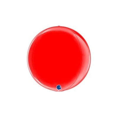 GRABO fóliový balónek Koule červená 4D 38cm 15" nafukovací