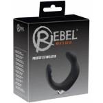 Rebel Electro Rebel Black/Silver Prostate Stimulator with Dual Massaging System 20cm