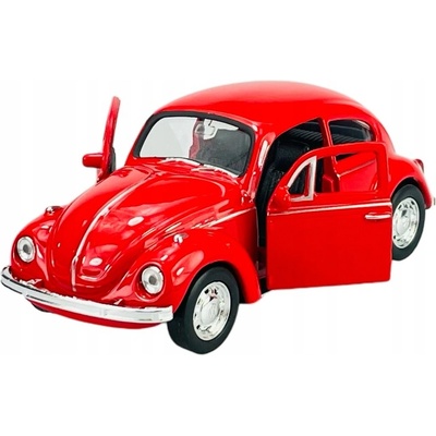 WELLY VW VOLKSWAGEN BEETLE HRB ČERVENÝ KOVOVÝ NOVÝ MODEL 42343 1:34