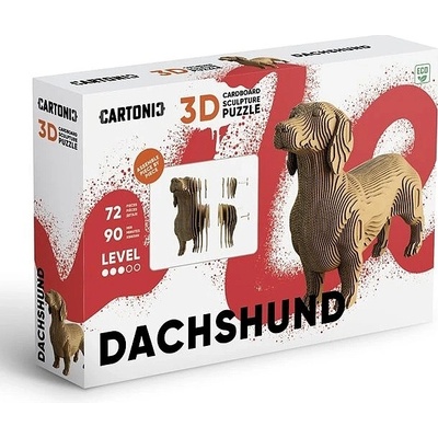 Cartonic 3D puzzle DACHSHUND jezevčík 72 ks