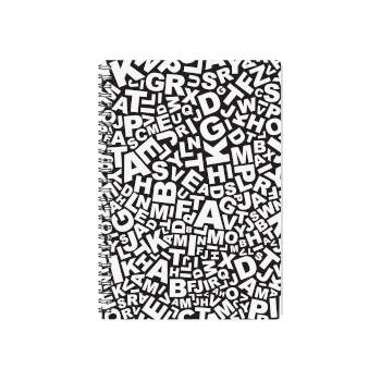 Sentio Тетрадка със спирала 17х25 см, 80 листа Letters