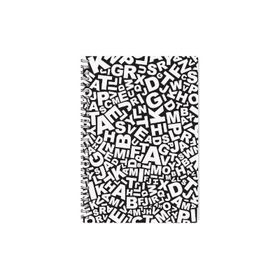 Sentio Тетрадка със спирала 17х25 см, 80 листа Letters