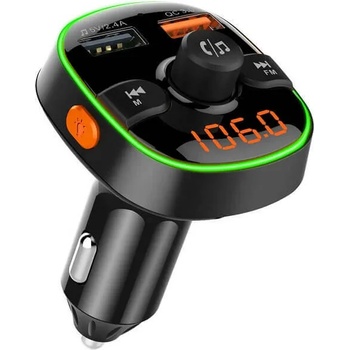 Стилен FM трансмитер BC52LQ c QuickCharge 3.0, USB Type C, Bluetooth и хендсфрий