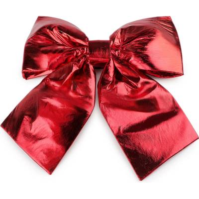 Vánoční mašle metalická XXL 30x35 cm červená 1 ks