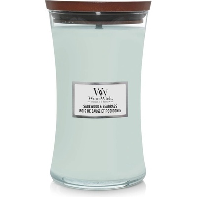 WoodWick Sagewood & Seagrass 609,5 g – Zboží Dáma