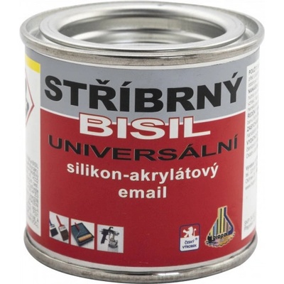 Biopol Paints Bisil speciální jednosložková silikon-akrylátová vrchní barva, stříbrná, 80 g