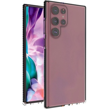 Samsung Pокривало Spring clear TPU за Samsung Galaxy S22 Ultra - Черен KP24378