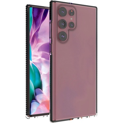 Samsung Pокривало Spring clear TPU за Samsung Galaxy S22 Ultra - Черен KP24378