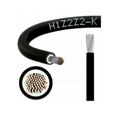 RR Solární kabel 1 x 6 mm černý H1Z2Z2 1 m