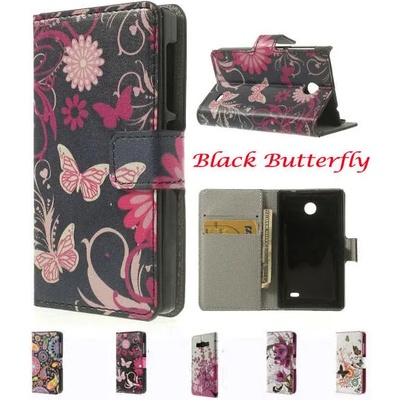 Nokia X A110, X Dual Painted Wallet Кожен калъф + Протектор