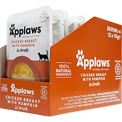 Applaws Cat kuře a dýně 12 x 70 g