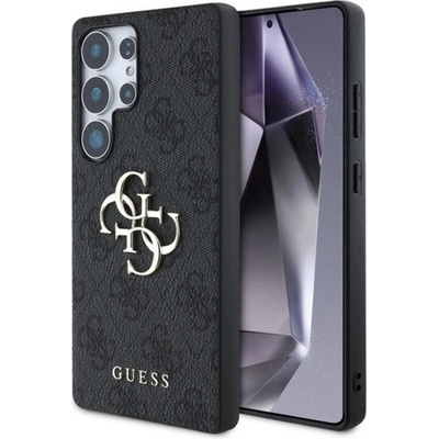 CG Mobile Samsung S25 Ultra GUESS 4G BIG LOGO силиконов протектор за телефон, удароустойчив, заден капак с кожен ефект, BLACK GUHCS25L4GMGGR (GUHCS25L4GMGGR)