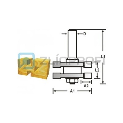 Makita D-48935 - Fréza do dřeva pérová fréza s ložiskem pr. 41x19x71 mm, stopka 12 mm