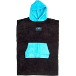 Ocean & earth Hooded Youth poncho - Blue (Black)
