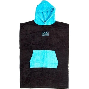 Ocean & earth Hooded Youth poncho - Blue (Black)
