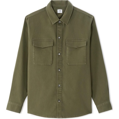 Celio pánska overshirt košel'a Nagastret tmavo zelená