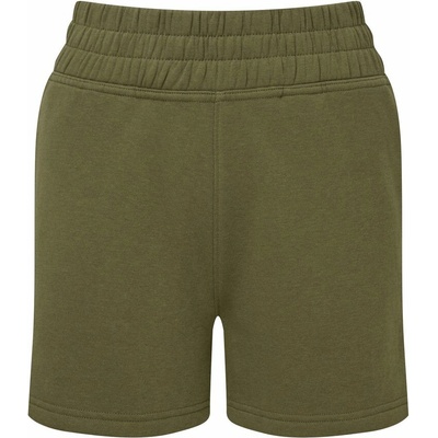 TriDri dámske teplákové šortky olivová