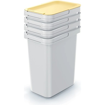 Prosperplast SYSTEMA set popelavě šedý 4 x 12l