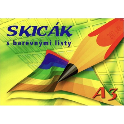 Kreska Skicák A3 Kolor Mix 10 barevných listů